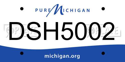 DSH5002 Michigan License Plate