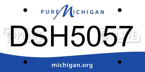 DSH5057 Michigan License Plate
