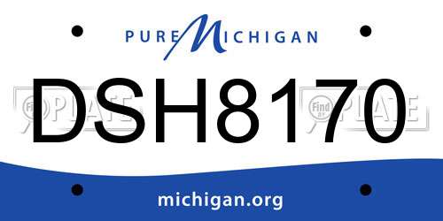 DSH8170 Michigan License Plate