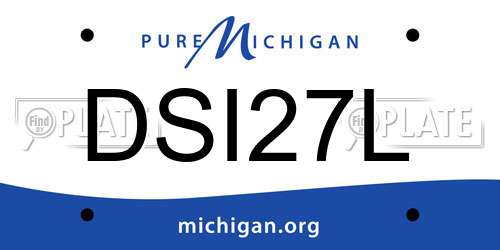 DSI27L Michigan License Plate