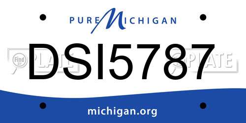 DSI5787 Michigan License Plate