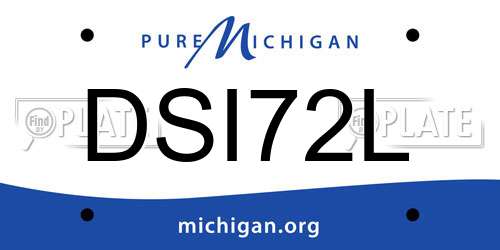 DSI72L Michigan License Plate