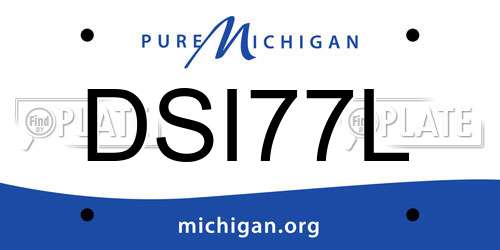 DSI77L Michigan License Plate