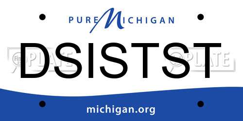 DSISTST Michigan License Plate