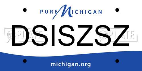 DSISZSZ Michigan License Plate