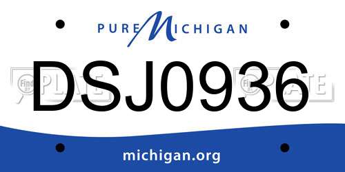 DSJ0936 Michigan License Plate