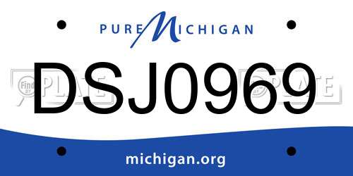 DSJ0969 Michigan License Plate