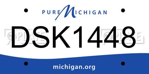DSK1448 Michigan License Plate