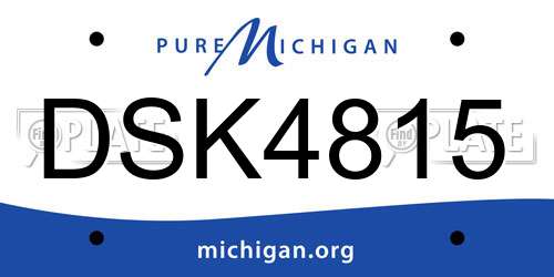 DSK4815 Michigan License Plate