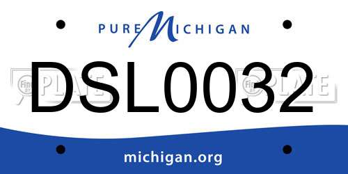 DSL0032 Michigan License Plate