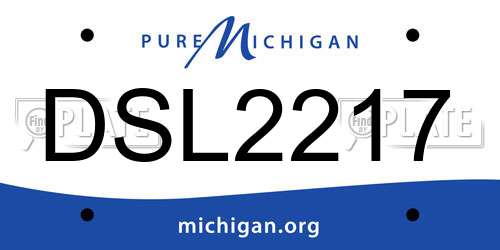 DSL2217 Michigan License Plate