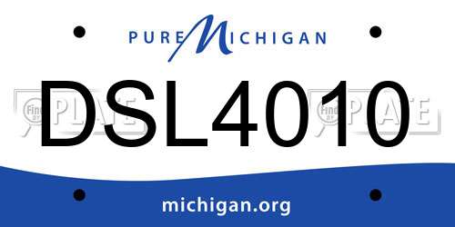 DSL4010 Michigan License Plate