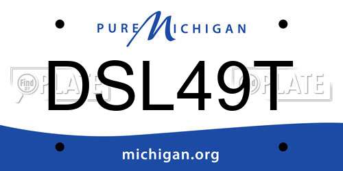 DSL49T Michigan License Plate