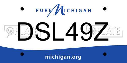 DSL49Z Michigan License Plate