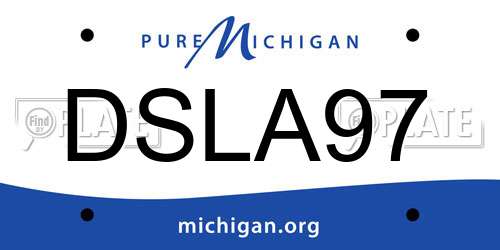 DSLA97 Michigan License Plate