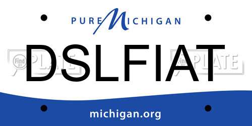 DSLFIAT Michigan License Plate