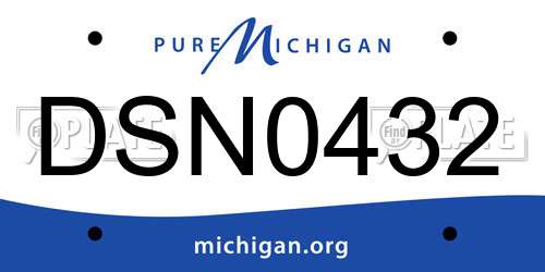 DSN0432 Michigan License Plate