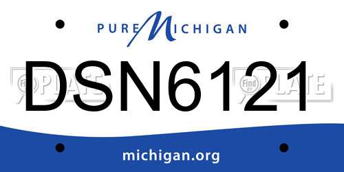 DSN6121 Michigan License Plate