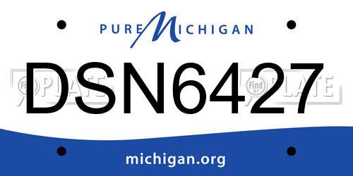 DSN6427 Michigan License Plate