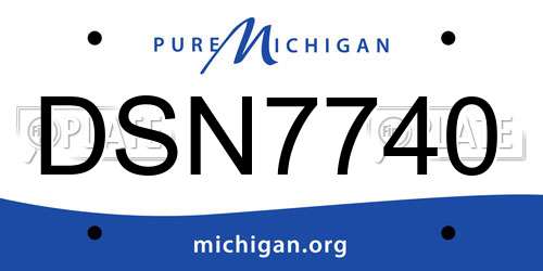 DSN7740 Michigan License Plate