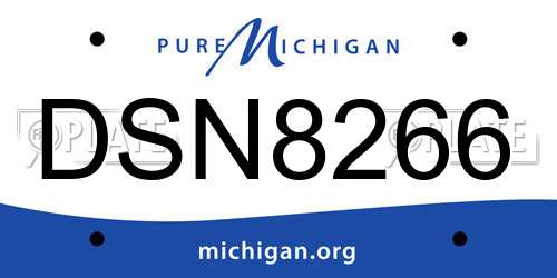 DSN8266 Michigan License Plate