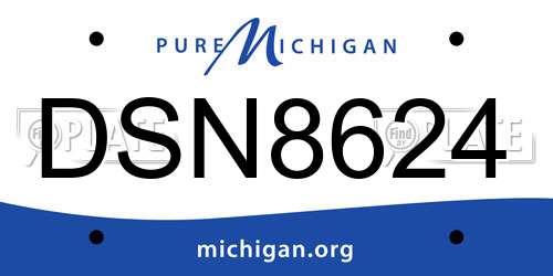 DSN8624 Michigan License Plate