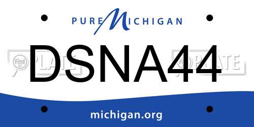 DSNA44 Michigan License Plate