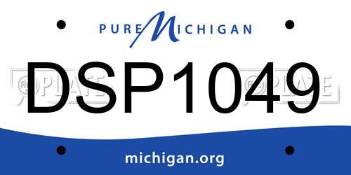 DSP1049 Michigan License Plate