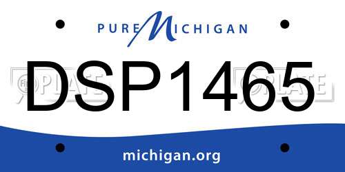 DSP1465 Michigan License Plate
