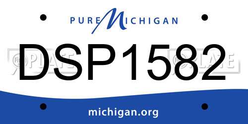 DSP1582 Michigan License Plate