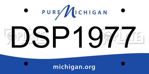 DSP1977 Michigan License Plate