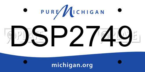 DSP2749 Michigan License Plate