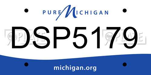 DSP5179 Michigan License Plate