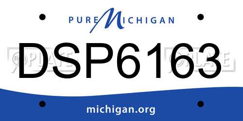 DSP6163 Michigan License Plate