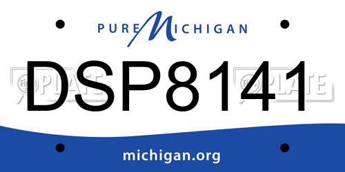 DSP8141 Michigan License Plate