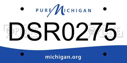 DSR0275 Michigan License Plate