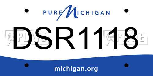 DSR1118 Michigan License Plate