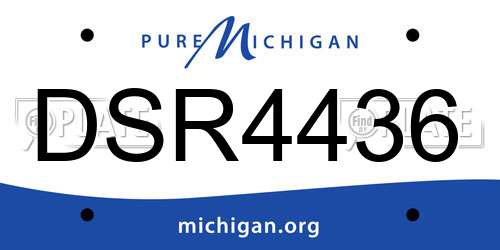 DSR4436 Michigan License Plate