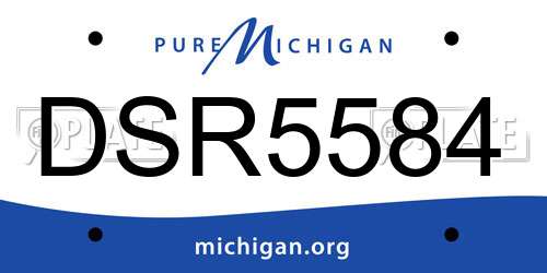 DSR5584 Michigan License Plate
