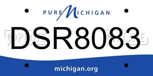 DSR8083 Michigan License Plate
