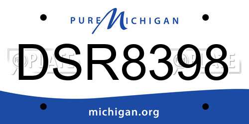DSR8398 Michigan License Plate