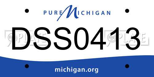 DSS0413 Michigan License Plate
