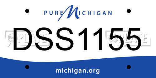 DSS1155 Michigan License Plate