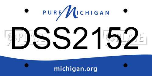 DSS2152 Michigan License Plate
