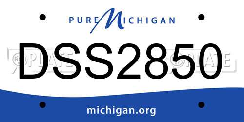 DSS2850 Michigan License Plate