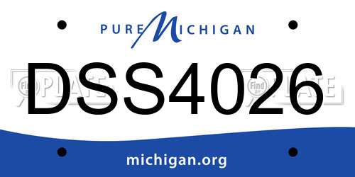 DSS4026 Michigan License Plate