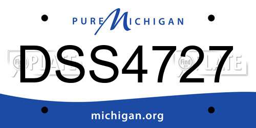 DSS4727 Michigan License Plate