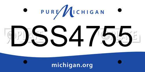 DSS4755 Michigan License Plate