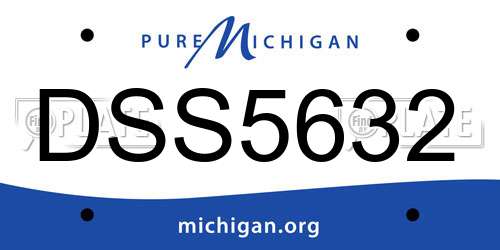 DSS5632 Michigan License Plate