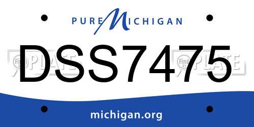 DSS7475 Michigan License Plate